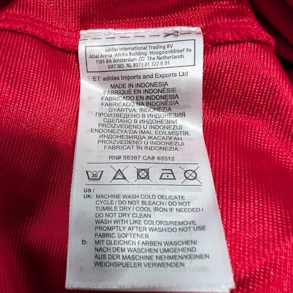 Adidas Womens Size XL Red Tulle Mesh Overlay 3 Side Stripes Pullon Midi Skirt - Picture 9 of 11